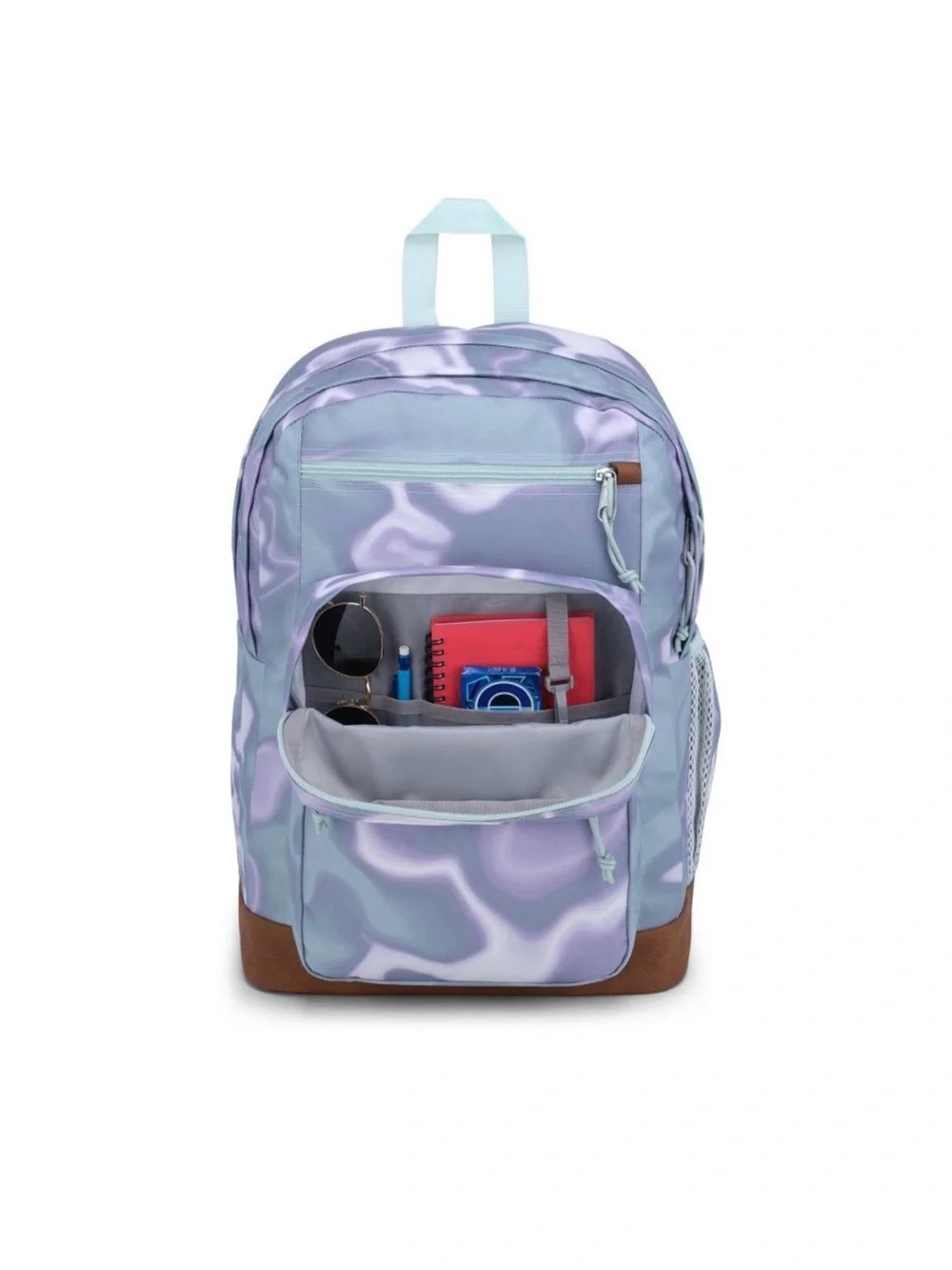 JanSport Backpack School Water Resistant 15” Laptop Cool Student Platinum Puddle